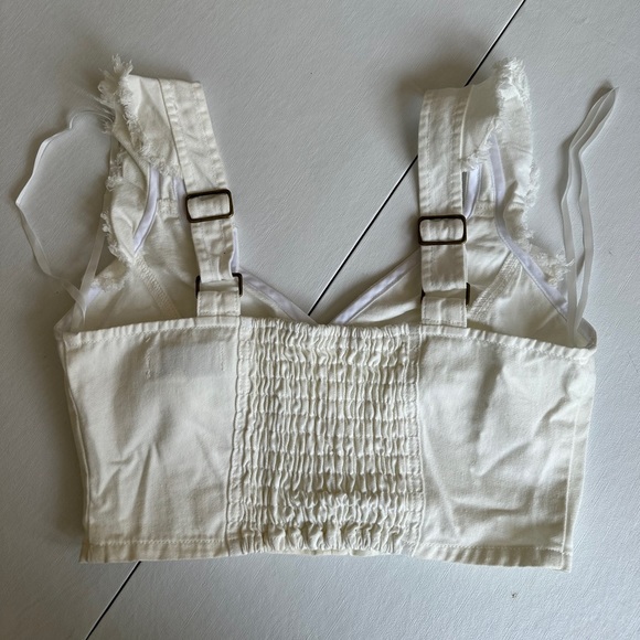 MP D White Denim Tank Top Size M - Picture 2 of 3